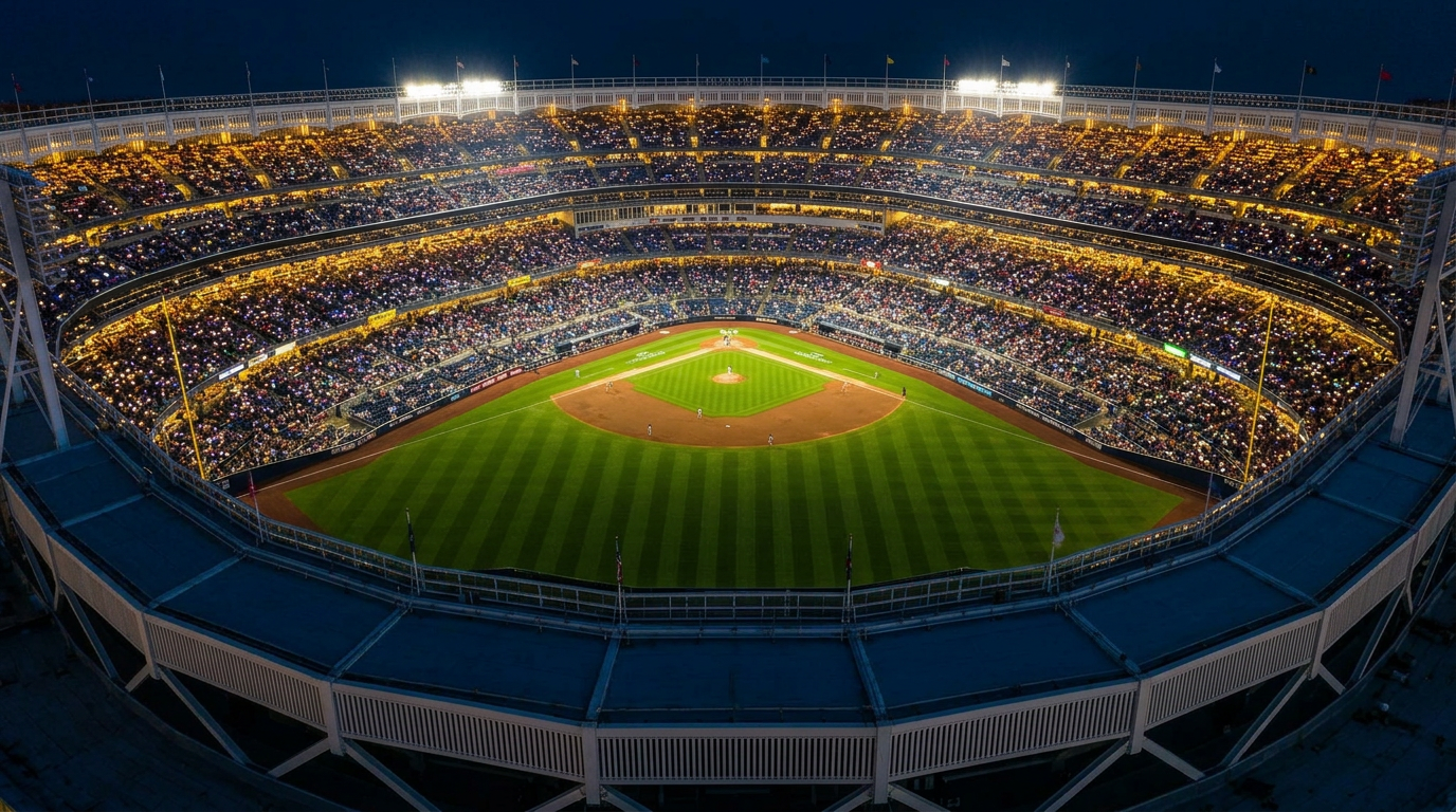 Yankee Stadium under the lights